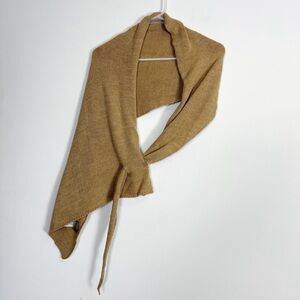 Karakorum Sweater Shawl Womens One Size Tan Knit Wrap Wool Alpaca Viscose Italy